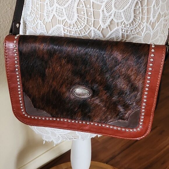 American West Genuine Leather and Cowhide Bag - Picture 3 of 12